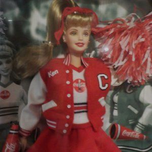 NEW IN BOX  Coca-Cola Barbie Cheerleader Doll, Mattel #28376, Collectible